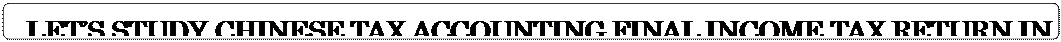 pێlp`: LETfS STUDY CHINESE TAX ACCOUNTING FINAL INCOME TAX RETURN IN JAPANESE